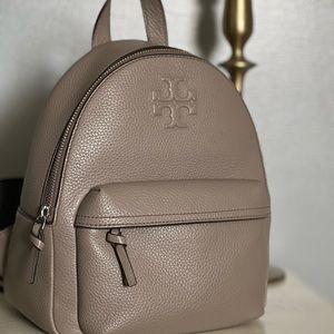 Tory Burch Mini Grey Leather Backpack